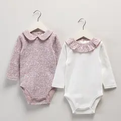 YAMP - Body Bebé Niña Pack X2 Manga Larga Algodón