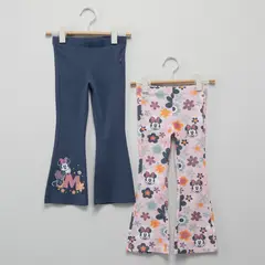 DISNEY - Leggins Niña Pack X2 Algodón Minnie