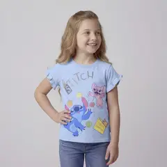 LILO & STITCH - Polo Niña Manga Corta Algodón Lilo y Stitch