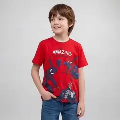 SPIDERMAN - Polo Niño Manga Corta Algodón Spider-Man