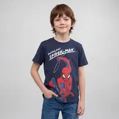 SPIDERMAN - Polo Niño Manga Corta Algodón Spider-Man