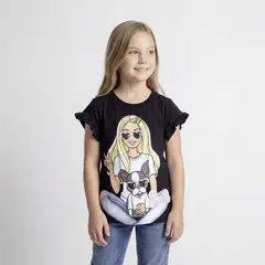 BARBIE - Polo Niña Manga Corta Algodón