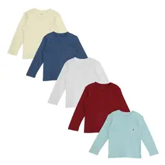 YAMP - Polo Niño Pack X5 Manga Larga Algodón