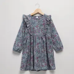 YAMP - Vestido Niña Flores Azules