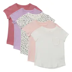 YAMP - Polo Niña Pack X5 Manga Corta Algodón