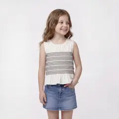 CONIGLIO - Blusa Niña Manga Corta Algodón