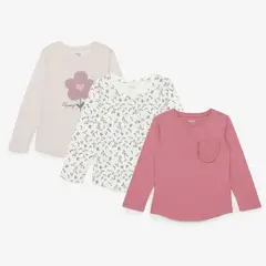 YAMP - Polo Niña Pack X3 Manga Larga Algodón