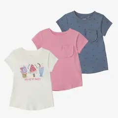 YAMP - Polo Niña Pack X3 Manga Corta Algodón