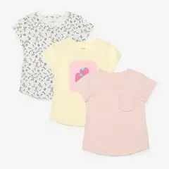 YAMP - Polo Niña Pack X3 Manga Corta Algodón
