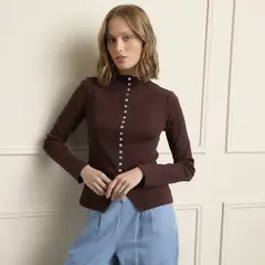 BASEMENT - Polo Manga Larga Mujer