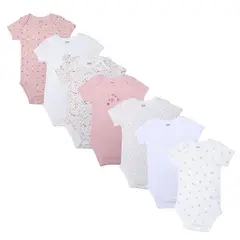 YAMP - Body Bebé Niña Pack X7 Manga Corta Algodón