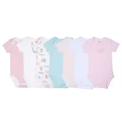 YAMP - Body Bebé Niña Pack X7 Manga Corta Algodón