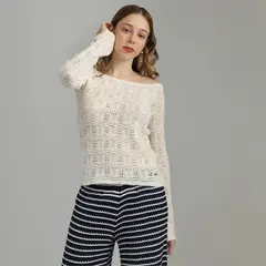 AMERICAN ABBEY - Chompa Off Shoulder Mujer