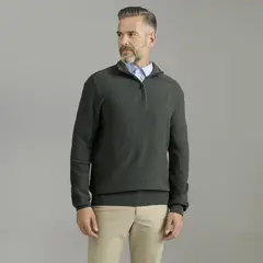 BOWERY - Chompa 100% Algodón Half Zip Hombre