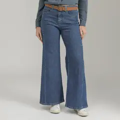 UNIVERSITY CLUB - Jean Wide Leg Mujer