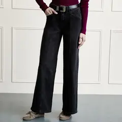 BASEMENT - Jean Wide Leg Tiro Alto Mujer