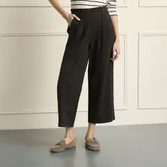 BASEMENT - Pantalón Wide Leg Tiro Alto Mujer