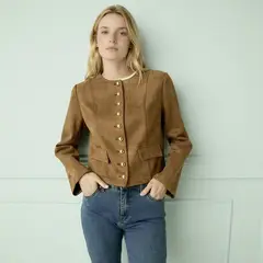 ELLE - Casaca Suede Mujer