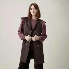 UNIVERSITY CLUB - Chaleco Suede Mujer