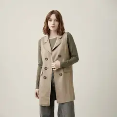 UNIVERSITY CLUB - Chaleco Suede Mujer