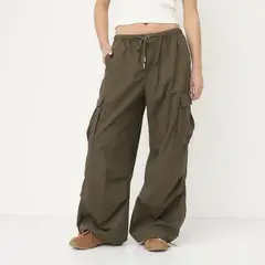 SYBILLA - Pantalón Wide Leg Tiro Medio Mujer