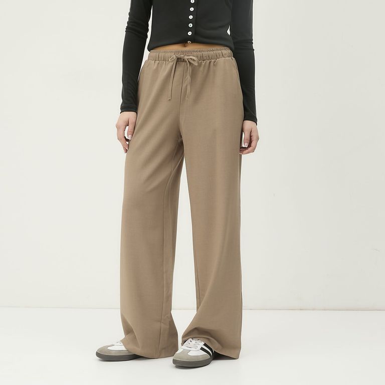Pantalón Straight Tiro Alto Mujer