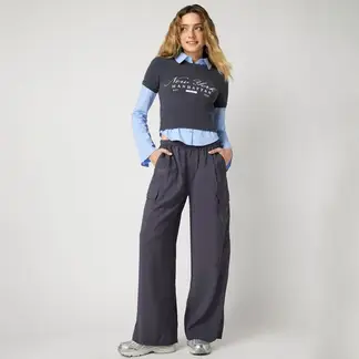 SYBILLA - Pantalón Straight Tiro Medio Mujer