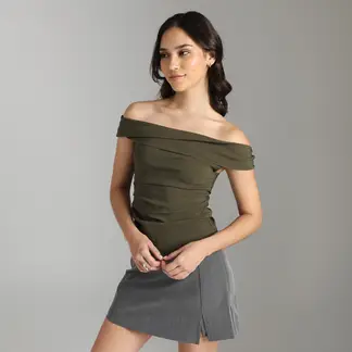 SYBILLA - Polo Off Shoulder Mujer
