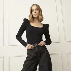BASEMENT - Polo Manga Larga Mujer