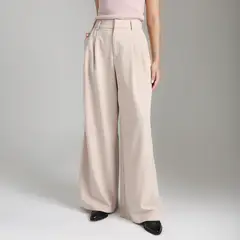 SYBILLA - Pantalón Wide Leg Tiro Alto Mujer