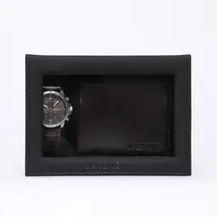 BASEMENT - Reloj Metal + Billetera Hombre