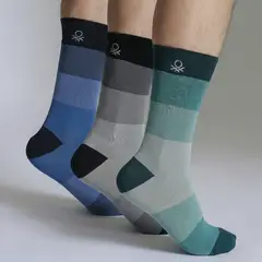 BENETTON - Medias Pack X3 Casual Hombre