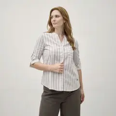 NEWPORT - Blusa Manga Larga 100% Algodón Mujer