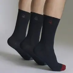 BENETTON - Medias Pack X3 Casual Hombre