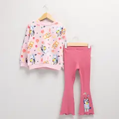 BLUEY - Conjunto Niña Algodón 2 Piezas Manga Larga