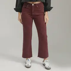 BASEMENT - Jean Flare Tiro Alto Mujer