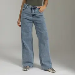 SYBILLA - Jean Straight Tiro Alto Mujer