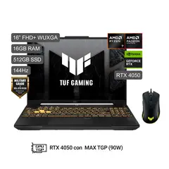 ASUS - TUF Gaming A16 AMD Ryzen 7 170 16GB 512SSD RTX4050 16" FHD+
