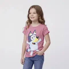 BLUEY - Polera Niña Manga Corta Algodón