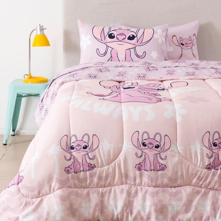 Juego de Cama: Edredón + Juego de Sábanas Angela 1.5 Plazas