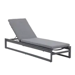 BASEMENT HOME - Reposera Reclinable Oxford Negro