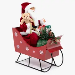 MICA - Adorno Navideño de Santa Trineo Musical LED 61cm