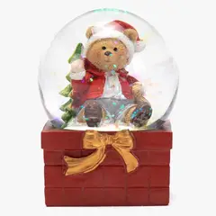 MICA - Bola de Nieve Navideño de Oso 9cm