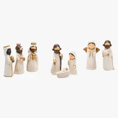 MICA - Pesebre Navideño Decorativo 100% de Cerámica