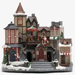 MICA - Adorno Navideño de Aldea Pueblo 36x24cm