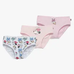 MINNIE - Calzón Niña Pack X3 Algodón Disney