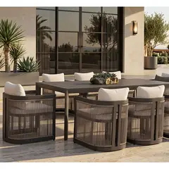 BASEMENT HOME - Set X2 Sillas de Comedor Terraza Dorfen con Cuerda y Resistente al Exterior