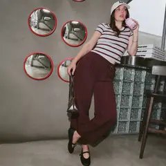SYBILLA - Pantalón Straight Tiro Bajo Mujer