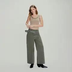 DENIMLAB - Pantalón Straight Tiro Bajo Mujer