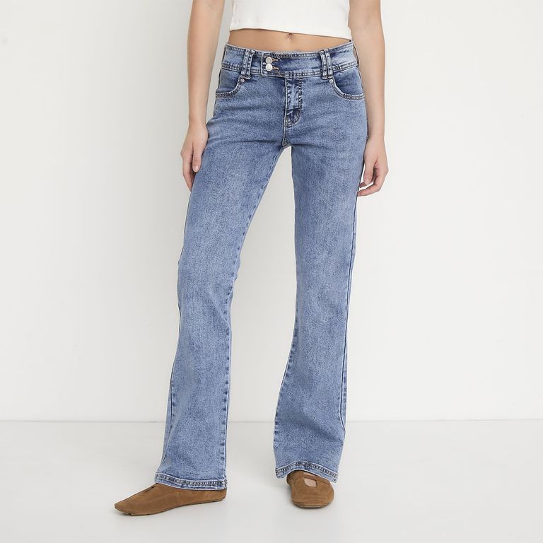 Jean Flare Tiro Bajo Mujer